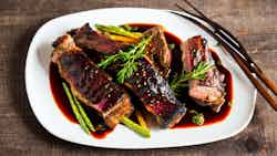 Ainu-style Roasted Lamb Ribs With Juniper Berry Sauce