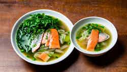 Ainu-style Smoked Trout And Wakame Soup