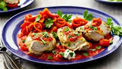 Ajvar and Feta Stuffed Chicken Thighs (Pileće Batake Punjene Ajvarom i Fetom)