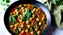 Albanian Chickpea and Spinach Stew (Speca të Mbushur)