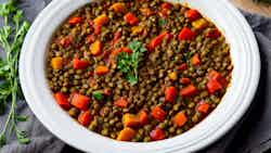 Albanian Lentil and Vegetable Stew (Speca të Mbushur)