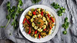 Albanian Style Stuffed Cauliflower (Luledielli të Mbushur)