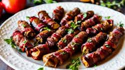 Almond-stuffed Dates Wrapped in Bacon (Dátiles Rellenos de Almendra envueltos en Tocino)