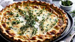 Alpine Caramelized Onion and Thyme Tart (Alpen karamellisierte Zwiebeln und Thymian-Tarte)