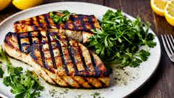 Argentinean-style Grilled Swordfish with Lemon and Parsley (Pejerrey a la Parrilla con Limón y Perejil)