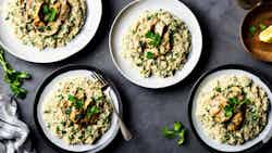 Assyrian Chicken and Mushroom Risotto (Risotto d'Gosht)