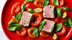 Atum Assado Com Tomate E Cebola (baked Tuna With Tomato And Onion)