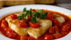 Bacalao En Salsa De Tomate A La Asturiana (asturian Style Cod With Tomato Sauce)