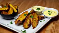 Bahraini Spiced Potato Wedges With Garlic Aioli