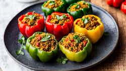 Bahraini Stuffed Bell Peppers With Rice And Ground Beef