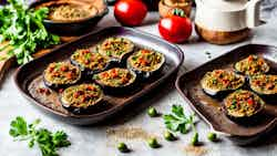 Bahraini Stuffed Eggplant With Spiced Ground Lamb