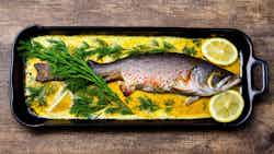 Baked Bashkir Trout with Fresh Dill (Запеченная башкирская форель с укропом)