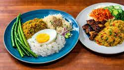 Balinese Mixed Rice (nasi Campur Bali)