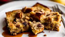 Banana Bread Pudding With Rum Sauce