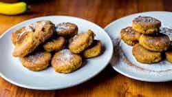 Banana Fritters With Rum Caramel Sauce