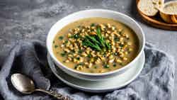 Barley and Mushroom Soup (Kruķu un sēņu zupa)
