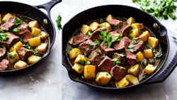 Bashkir Beef and Potato Skillet (Башкирская сковородная из говядины и картофеля)