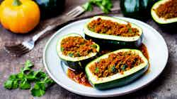 Bashkir-Style Stuffed Zucchini (Башкирские фаршированные кабачки)