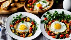 Basque Brunch: Piperrada (basque-style Ratatouille) With Fried Eggs