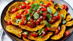 Bata Fried Plantain Chips With Tomato Salsa