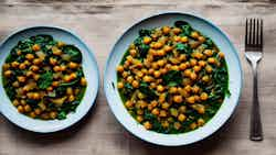 Bazella W Riz (damascus-style Chickpea And Spinach Stew)