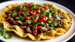 Beef Chilly Fry Tostadas