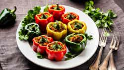 Bhaja Shimla Mirch (stuffed Bell Peppers)