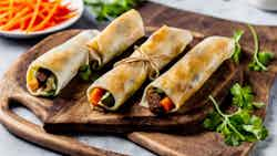 Biltong And Cheese Spring Rolls