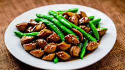 Bing Lang Dou Miao (stir-fried Water Chestnuts With Sugar Snap Peas)