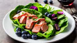 Blueberry Salmon Salad Wraps