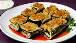 Bodring (crispy Fried Eggplant Rolls)