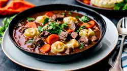 Bohemian Beef and Dumpling Stew (Český hovězí guláš s knedlíky)