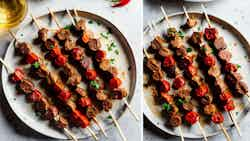 Brochettes De Viande (tunisian Spiced Beef Skewers)