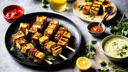 Brochettes (tunisian Spiced Grilled Halloumi)