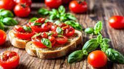 Bruschetta Al Pomodoro E Basilico (sardinian Tomato And Basil Bruschetta)