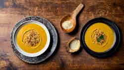 Caribbean Pumpkin Soup With Toasted Coconut