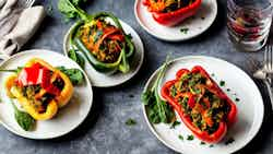 Cassava and Spinach Stuffed Peppers (Poivrons farcis au manioc et aux épinards)