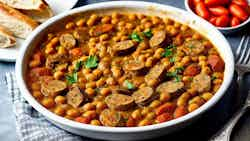 Cassoulet Aux Saucisses Et Haricots Corses (corsican Sausage And Bean Cassoulet)