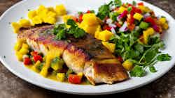 Cayman Style Red Snapper With Mango Salsa (cayman Style Red Snapper With Mango Salsa)