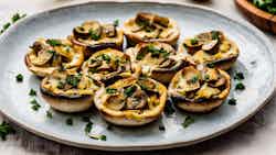 Champignons Farcis Aux Herbes Et Fromage Corse (corsican Herb And Cheese Stuffed Mushrooms)