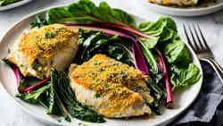 Cheesy Chard Stuffed Chicken