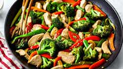 Chicken and Vegetable Stir-Fry (Sikin na Wara Wara Stir-Frai)