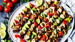 Chicken Souvlaki Skewers With Tzatziki Sauce