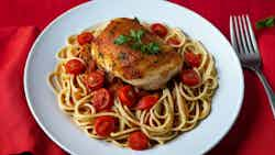 Chicken With Tomato Sauce And Pasta (somali Digaag Iyo Suugo Iyo Baasto)