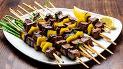 Cin Kyan Kyaw (fragrant Lemongrass Beef Skewers)