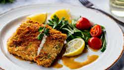 Coconut Crusted Snapper With Rum Sauce