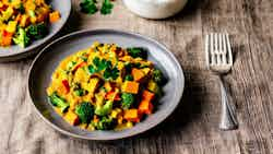 Coconut Curry Vegetables With Rice