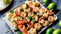 Coconut Lime Shrimp Skewers (Brochettes de Crevettes à la Noix de Coco et Citron Vert)