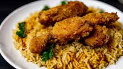 Coconut Rice With Fried Chicken