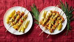 Crab And Pineapple Skewers